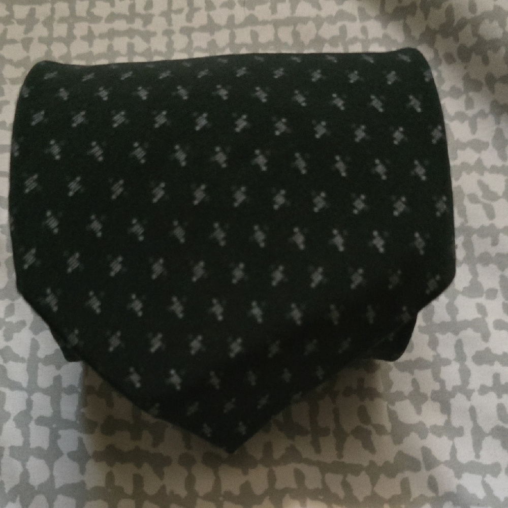Armani Collezioni Dark Green Patterned Tie